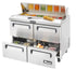 Migali C-SP48-12-D-HC 48" Sandwich Prep Table with Drawers – 12 Pan Capacity