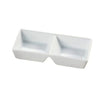 Yanco ML-727 7 7/8" X 4" X 1 3/8" Two Divided Tray, Super White, High Quality Porcelain 6 Oz Each, Pack of 36 (3 Dz)