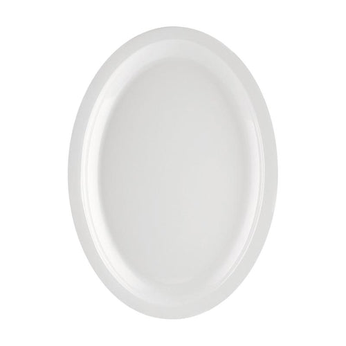 CAC Chinaware Maxwell-Narrow Rim Oval Platter N.R. 13-1/4"