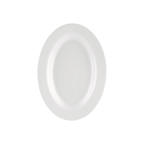 CAC Chinaware Maxwell-Rolled Edge Oval Platter R.E. 10-3/8"