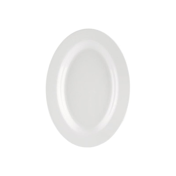 CAC Chinaware Maxwell-Rolled Edge Oval Platter R.E. 12-1/2"