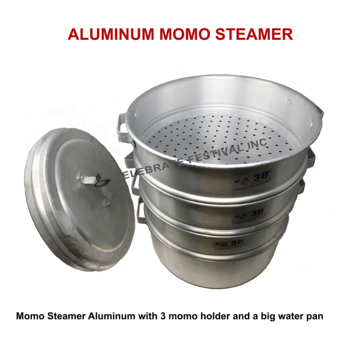 Momo Steamer Aluminum with  4 Compartments