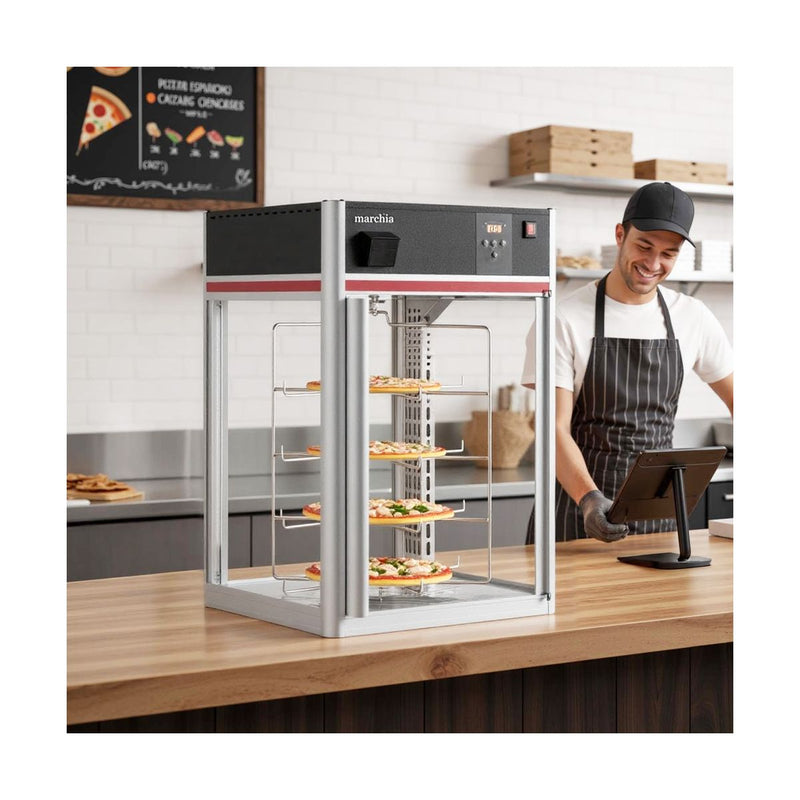 Marchia MPC158 22" Full-Service Pizza Warmer with 4-Shelf Rotating Rack
