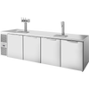 True TDR108-RISZ1-L-S-SSSS-1 Reach-In Single Zone Refrigerator with Left Side Refrigeration System. Stainless Exterior and Solid Swing Doors