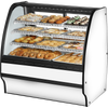 True TGM-DC-48-SC/SC-W-W Fixed Front Curved Glass, Solid Colored End Dry Case