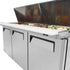 Turbo Air MST-72-30-N Rear Mount M3 Series Sandwich/Salad-Mega Top Unit with Three Section 23 cu. ft