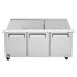 Turbo Air MST-72-30-N Rear Mount M3 Series Sandwich/Salad-Mega Top Unit with Three Section 23 cu. ft