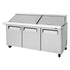 Turbo Air MST-72-30-N Rear Mount M3 Series Sandwich/Salad-Mega Top Unit with Three Section 23 cu. ft