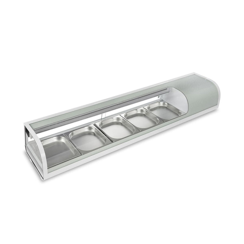 Marchia MSU170S 71-inch refrigerated 5-pan sushi display case