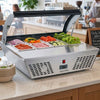 Marchia MTRS6 30" Refrigerated Countertop Prep Display with Folding Glass