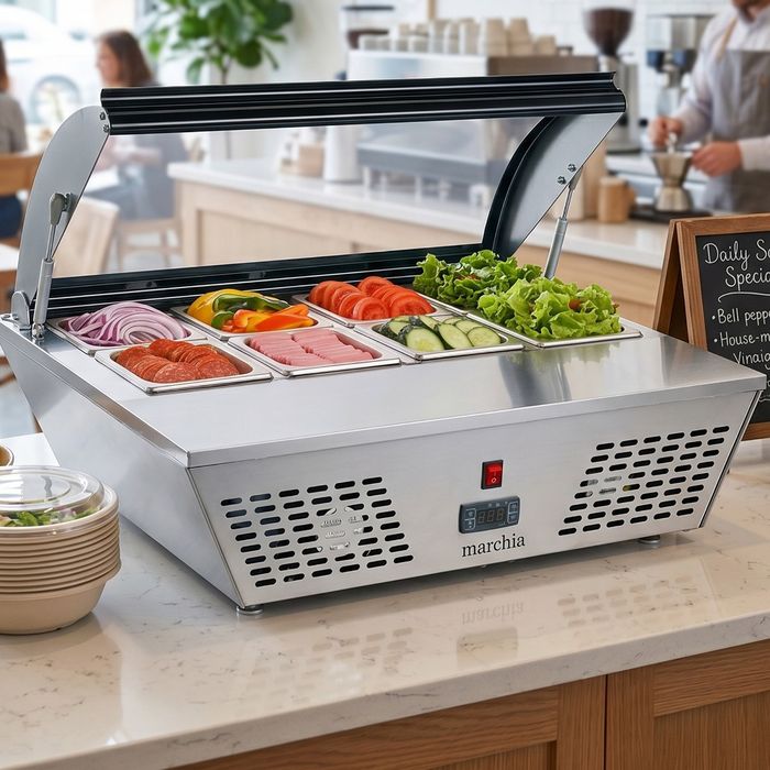 Marchia MTRS6 refrigerated countertop prep display