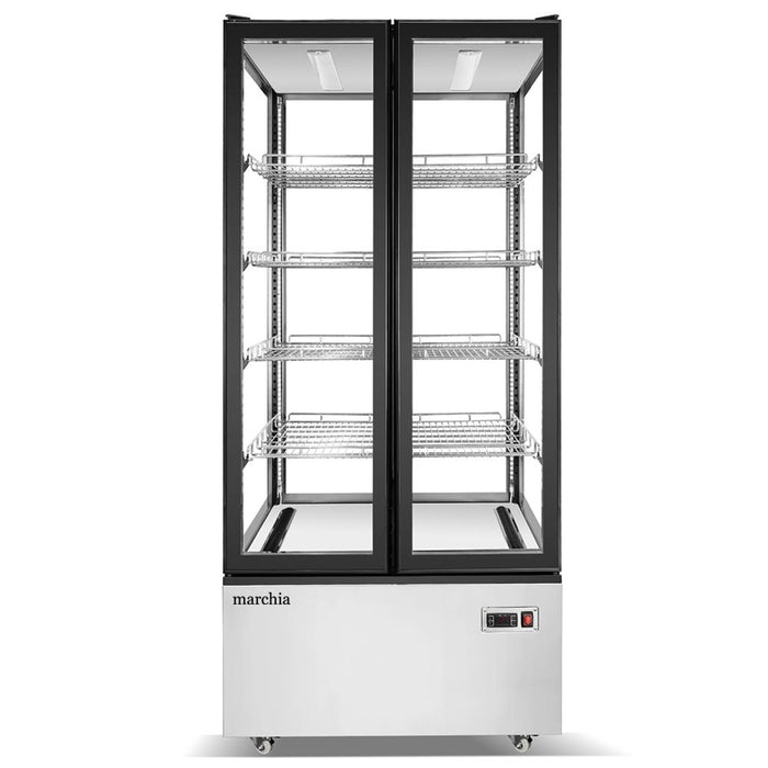 Marchia MVS800 double-door vertical refrigerated cake display case