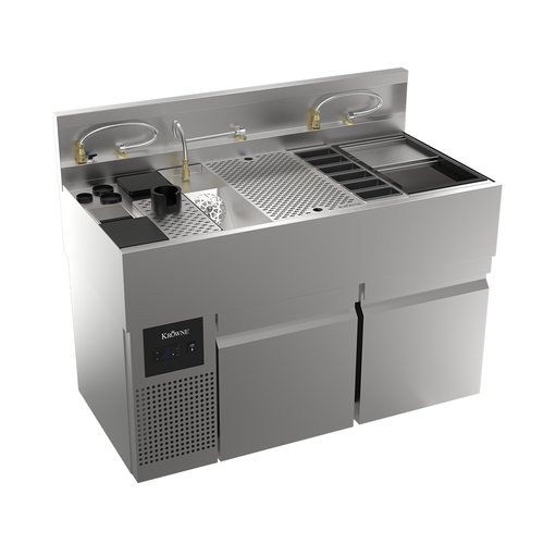 Krowne MoveWell Adaptive Station with Ultra-Low Profile Refrigeration & Coffee Kit – MW48R-CF