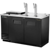 True TDD-2CT-HC Solid Swing Door Club Top Direct Draw Beer Dispenser with Hydrocarbon Refrigerant