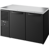 True TBR52-RISZ1-L-B-SS-1 Reach-In Single Zone Refrigerator with Left Side Refrigeration System. Black Exterior and Solid Swing Doors