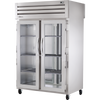 True STR2RPT-2G-2S-HC Pass-Thru Glass Front/Solid Rear Swing Doors Refrigerator