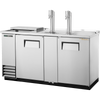 True TDD-3CT-S-HC Solid Swing Door Stainless Steel Club Top Direct Draw Beer Dispenser with Hydrocarbon Refrigerant