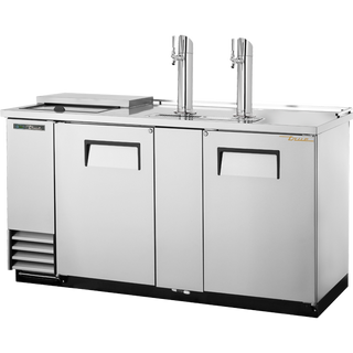 True TDD-3CT-S-HC Solid Swing Door Stainless Steel Club Top Direct Draw Beer Dispenser with Hydrocarbon Refrigerant
