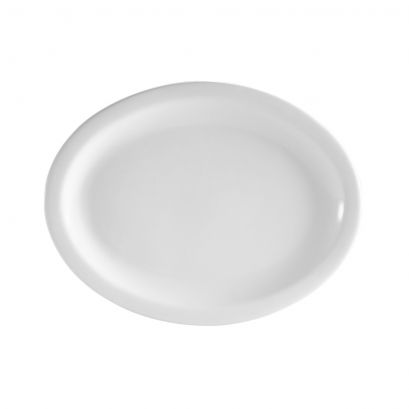 CAC Chinaware Clinton-Narrow Rim Oval Platter N.R. 10"