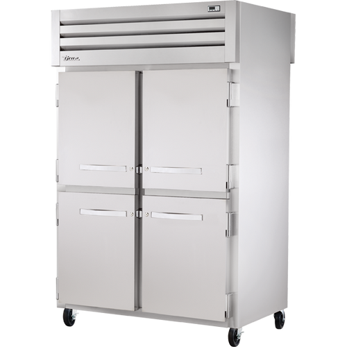 True STG2RPT-4HS-2G-HC Pass-Thru Solid Half Front/Glass Rear Swing Doors Refrigerator