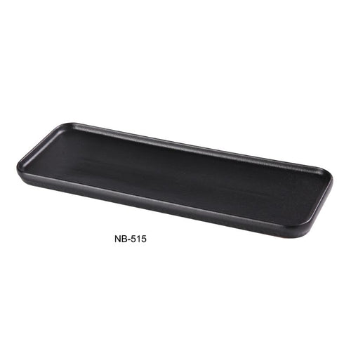 Yanco NB-515 Noble Black China Rectangular Plate (1Dz)