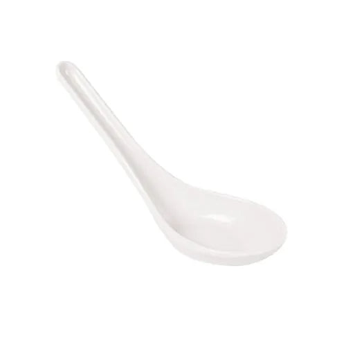 Yanco NS-7003W 5 1/2" Soup Spoon, Chinese Style, Melamine, Pack of 120 (10 Dz)