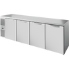 True TBR108-RISZ1-L-S-SSSS-1 Reach-In Single Zone Refrigerator with Left Side Refrigeration System. Stainless Exterior and Solid Swing Doors