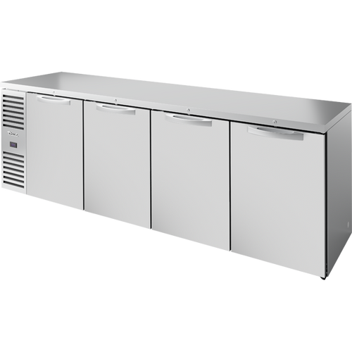 True TBR108-RISZ1-L-S-SSSS-1 Reach-In Single Zone Refrigerator with Left Side Refrigeration System. Stainless Exterior and Solid Swing Doors