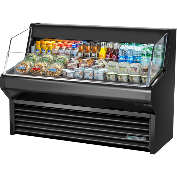 True THAC-60-HC-LD Horizontal Air Curtain Refrigerated Merchandiser with Hydrocarbon Refrigerant & LED Lighting