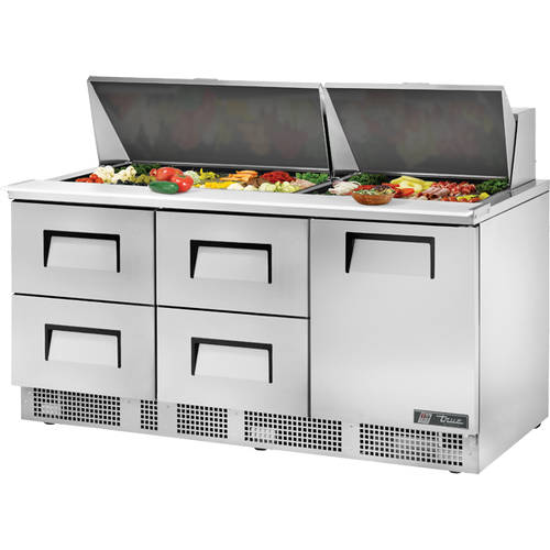 True TFP-72-30M-D-4-HC Door and Drawered Food Prep Unit