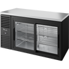 True TBR60-RISZ1-L-B-11-1 Reach-In Single Zone Refrigerator with Left Side Refrigeration System. Black Exterior and Glass Slide Doors