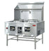 Omcan CE-CN-W2L2-NG two chamber natural gas wok range with two 16-inch rings