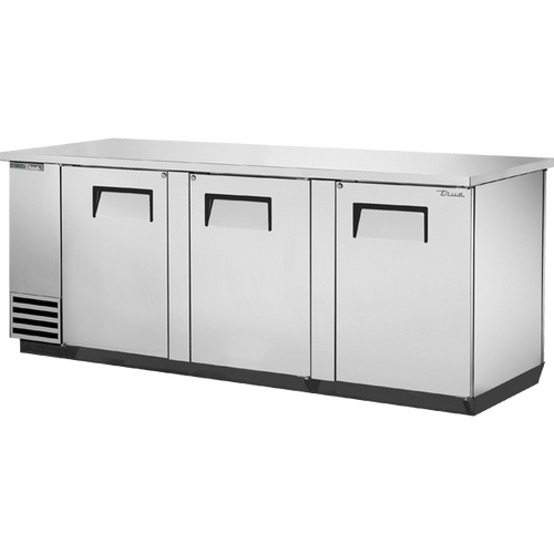True TBB-4PT-S-HC Solid Swing Door Stainless Steel Pass-Thru Back Bar Cooler with Hydrocarbon Refrigerant