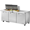 True TSSU-72-18M-B-HC~SPEC3 Mega-Top Solid Door Sandwich/Salad Unit with Hydrocarbon Refrigerant~Spec Package 3