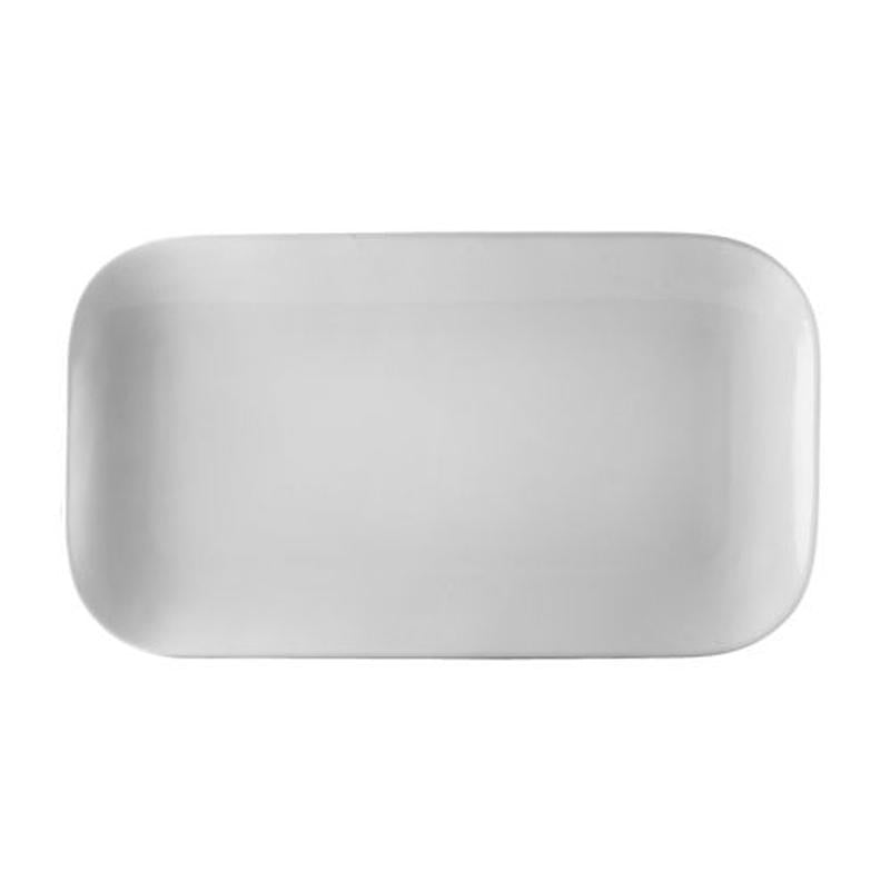 CAC Chinaware Oxford Coupe Rect. Platter 10"