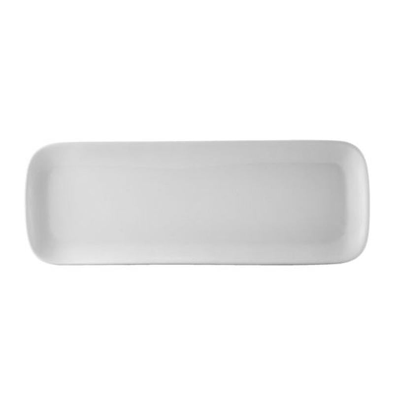 CAC Chinaware Oxford Coupe Long Tray 10 1/2"