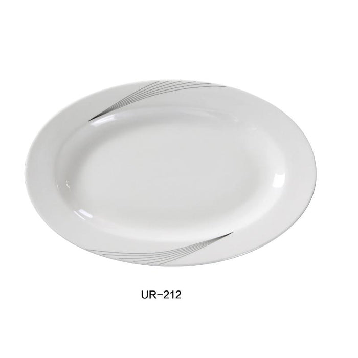 Yanco UR-212 Platter, Porcelain, Bone White (1Dz)