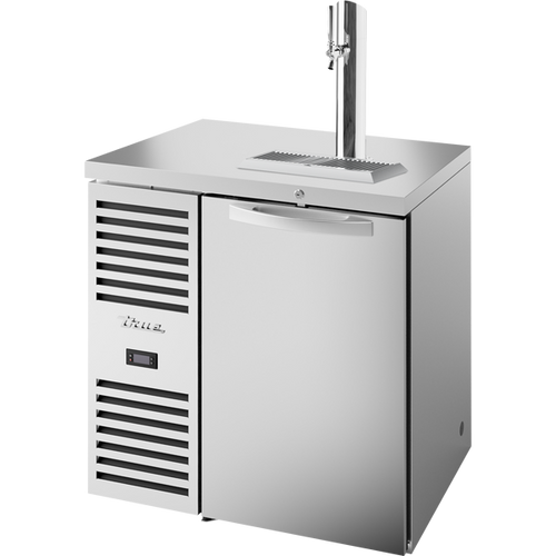 True TDR32-RISZ1-L-S-S-1 Reach-In Single Zone Refrigerator with Left Side Refrigeration System. Stainless Exterior and Solid Swing Doors