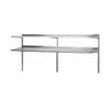 Prepline PDOS-92P 14" x 91.89" x 47.2" Stainless Steel Double-Tier Overshelf