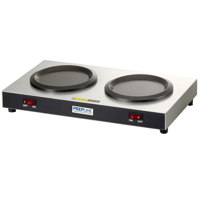 Prepline PDW2-F Flat Double Decanter Coffee Warmer – 120V