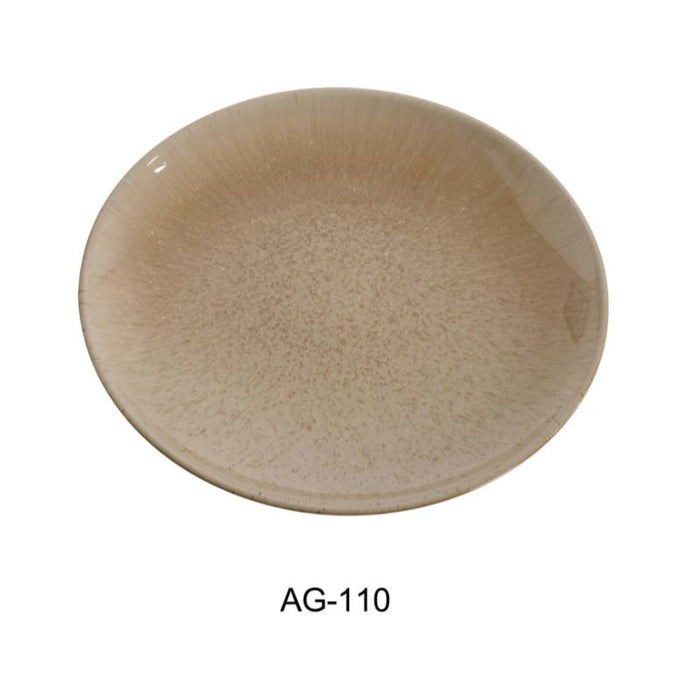 Yanco AG-110 Agate Coupe Shape Round Plate , China, Pack of 12 (1Dz)