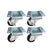 Coldline PFC-2-SB 2 in. ADA-Height Swivel Plate Casters - Set of 4