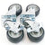 Prepline PFC-4-SB 4 in. Plate Casters with Brakes - Set of 4