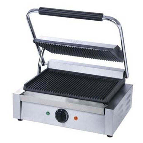 Cookline PG-1 Single Commercial Panini Press with Grooved Plates