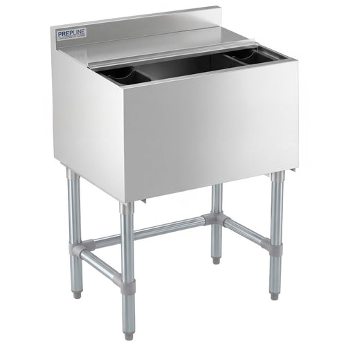 Prepline PIB182412L stainless steel underbar ice bin
