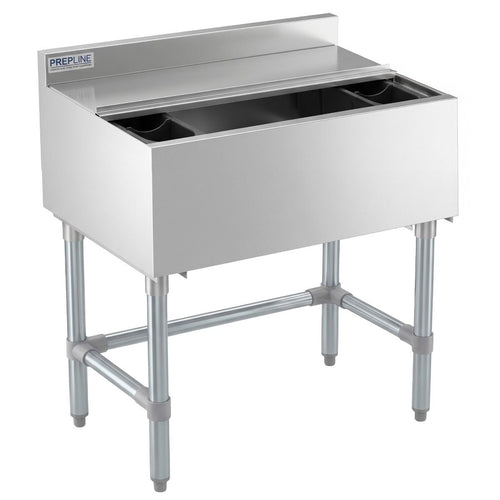 Prepline PIB183608L stainless steel underbar ice bin