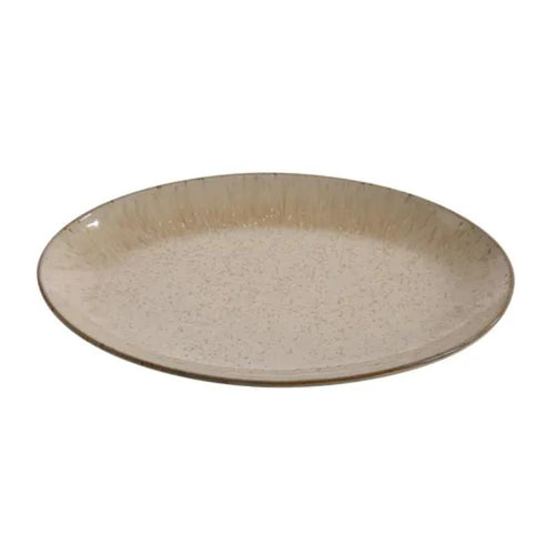 YANCO CHINA AG-214 AGATE OVAL BEIGE PORCELAIN DINNER PLATE (1Dz)