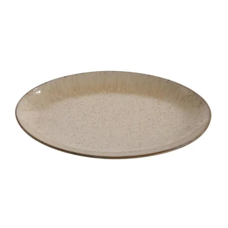 YANCO CHINA AG-214 AGATE OVAL BEIGE PORCELAIN DINNER PLATE (1Dz)