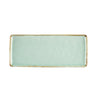 CAC Chinaware Palm springs  Rect. Platter Light Green 14"