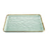 CAC Chinaware Palm springs  Square Plate Light Green 10"